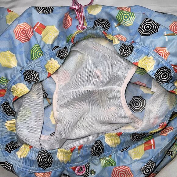 Peter Millar Swim Trunks Men Size L Blue Umbrella Legs Print Shorts Beach Preppy - Picture 16 of 16